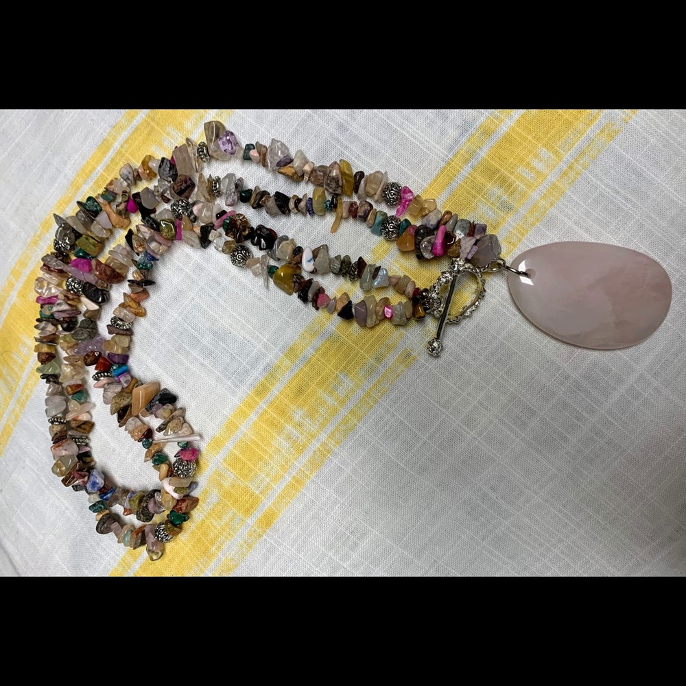 Choker to Rope Gemstone Necklace - Picture 6 of 6